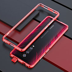 Coque Bumper Luxe Aluminum Metal Etui pour Xiaomi Mi 9T Rouge
