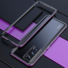 Coque Bumper Luxe Aluminum Metal Etui pour Xiaomi Poco F5 Pro 5G Violet