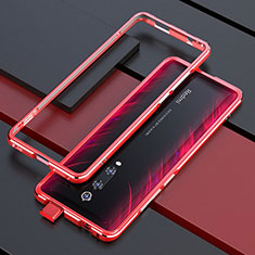 Coque Bumper Luxe Aluminum Metal Etui pour Xiaomi Redmi K20 Pro Rouge