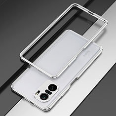 Coque Bumper Luxe Aluminum Metal Etui pour Xiaomi Redmi K40 5G Argent