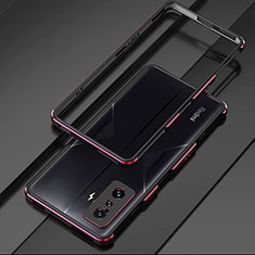 Coque Bumper Luxe Aluminum Metal Etui pour Xiaomi Redmi K50 Gaming 5G Rouge et Noir