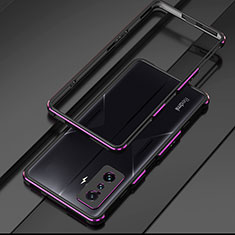 Coque Bumper Luxe Aluminum Metal Etui pour Xiaomi Redmi K50 Gaming AMG F1 5G Violet