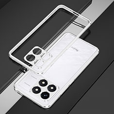 Coque Bumper Luxe Aluminum Metal Etui pour Xiaomi Redmi K70 5G Argent