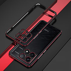 Coque Bumper Luxe Aluminum Metal Etui pour Xiaomi Redmi K70 5G Rouge et Noir