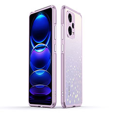 Coque Bumper Luxe Aluminum Metal Etui pour Xiaomi Redmi Note 12 Explorer Violet Clair