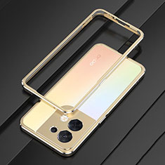 Coque Bumper Luxe Aluminum Metal Etui S01 pour Oppo Reno9 Pro 5G Or