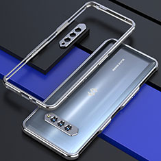 Coque Bumper Luxe Aluminum Metal Etui S01 pour Xiaomi Black Shark 4 5G Argent