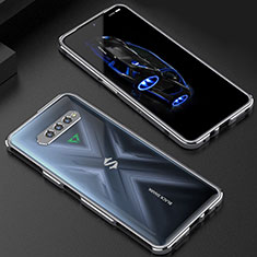 Coque Bumper Luxe Aluminum Metal Etui S01 pour Xiaomi Black Shark 4S 5G Argent