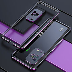 Coque Bumper Luxe Aluminum Metal Etui S01 pour Xiaomi Black Shark 5 5G Violet