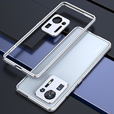 Coque Bumper Luxe Aluminum Metal Etui S01 pour Xiaomi Mi Mix 4 5G Argent