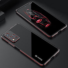 Coque Bumper Luxe Aluminum Metal Etui S01 pour Xiaomi Poco X4 NFC Rouge et Noir