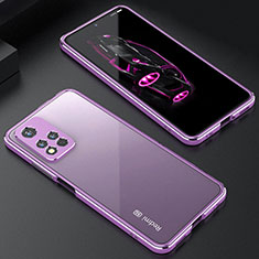 Coque Bumper Luxe Aluminum Metal Etui S01 pour Xiaomi Poco X4 NFC Violet Clair