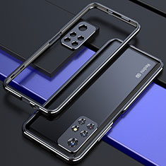 Coque Bumper Luxe Aluminum Metal Etui S02 pour Xiaomi Redmi Note 11 5G Noir
