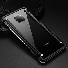 Coque Bumper Luxe Aluminum Metal Etui T01 pour Huawei Mate 20 X 5G Noir