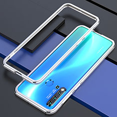 Coque Bumper Luxe Aluminum Metal Etui T01 pour Huawei Nova 5i Argent