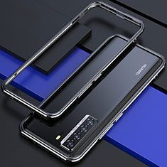 Coque Bumper Luxe Aluminum Metal Etui T01 pour Huawei P40 Lite 5G Noir