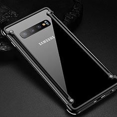 Coque Bumper Luxe Aluminum Metal Etui T01 pour Samsung Galaxy S10 Plus Noir