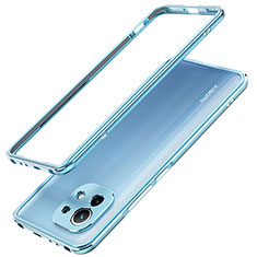 Coque Bumper Luxe Aluminum Metal Etui T02 pour Xiaomi Mi 11 Lite 4G Bleu