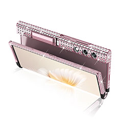 Coque Bumper Luxe Aluminum Metal Etui TB2 pour Huawei Honor V Purse 5G Or Rose