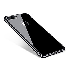 Coque Bumper Luxe Aluminum Metal Miroir Housse Etui M01 pour Apple iPhone 8 Plus Noir