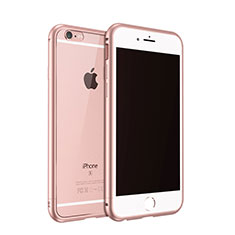 Coque Bumper Luxe Aluminum Metal pour Apple iPhone 6S Plus Or Rose