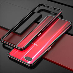 Coque Bumper Luxe Aluminum Metal pour Oppo K1 Rouge et Noir