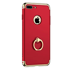 Coque Bumper Luxe Metal et Plastique avec Support Bague Anneau pour Apple iPhone 7 Plus Rouge