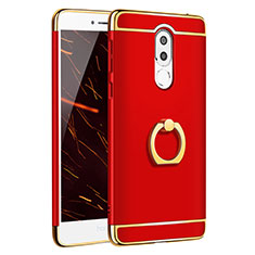 Coque Bumper Luxe Metal et Plastique avec Support Bague Anneau pour Huawei GR5 (2017) Rouge