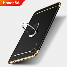 Coque Bumper Luxe Metal et Plastique avec Support Bague Anneau pour Huawei Y6 Prime (2019) Noir