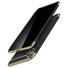 Coque Bumper Luxe Metal et Plastique C01 pour Apple iPhone Xs Max Noir