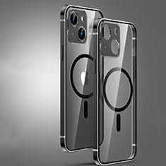 Coque Bumper Luxe Metal et Plastique Etui Housse avec Mag-Safe Magnetic Magnetique JL3 pour Apple iPhone 14 Noir