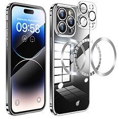 Coque Bumper Luxe Metal et Plastique Etui Housse avec Mag-Safe Magnetic Magnetique LF3 pour Apple iPhone 14 Pro Max Noir