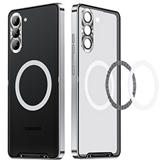 Coque Bumper Luxe Metal et Plastique Etui Housse avec Mag-Safe Magnetic Magnetique LK1 pour Samsung Galaxy S22 5G Argent