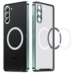 Coque Bumper Luxe Metal et Plastique Etui Housse avec Mag-Safe Magnetic Magnetique LK1 pour Samsung Galaxy S22 5G Or