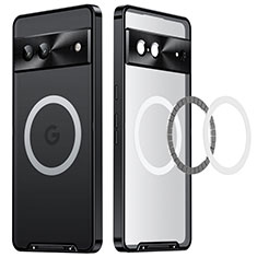 Coque Bumper Luxe Metal et Plastique Etui Housse avec Mag-Safe Magnetic Magnetique LK2 pour Google Pixel 7 5G Noir