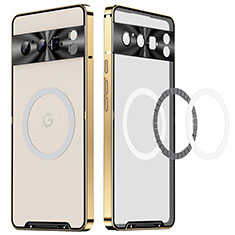 Coque Bumper Luxe Metal et Plastique Etui Housse avec Mag-Safe Magnetic Magnetique LK2 pour Google Pixel 8 Pro 5G Or