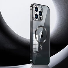 Coque Bumper Luxe Metal et Plastique Etui Housse avec Mag-Safe Magnetic Magnetique LK3 pour Apple iPhone 15 Pro Max Noir