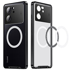 Coque Bumper Luxe Metal et Plastique Etui Housse avec Mag-Safe Magnetic Magnetique LK3 pour Xiaomi Redmi K60 Ultra 5G Noir