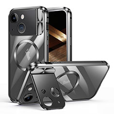 Coque Bumper Luxe Metal et Plastique Etui Housse avec Mag-Safe Magnetic Magnetique LK4 pour Apple iPhone 13 Noir