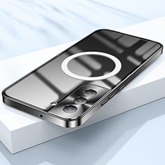 Coque Bumper Luxe Metal et Plastique Etui Housse avec Mag-Safe Magnetic Magnetique pour Samsung Galaxy S22 5G Noir