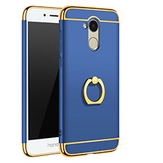 Coque Bumper Luxe Metal et Plastique Etui Housse avec Support Bague Anneau A01 pour Huawei Honor 6A Bleu