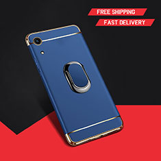 Coque Bumper Luxe Metal et Plastique Etui Housse avec Support Bague Anneau A01 pour Huawei Honor 8A Bleu