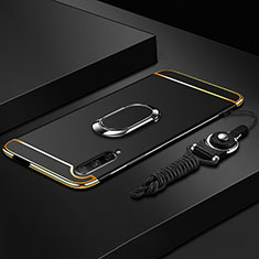 Coque Bumper Luxe Metal et Plastique Etui Housse avec Support Bague Anneau A01 pour Huawei Honor 9X Pro Noir