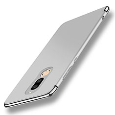 Coque Bumper Luxe Metal et Plastique Etui Housse avec Support Bague Anneau A01 pour Huawei Mate 10 Lite Argent