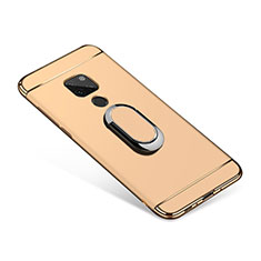 Coque Bumper Luxe Metal et Plastique Etui Housse avec Support Bague Anneau A01 pour Huawei Mate 20 Or