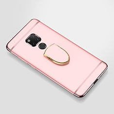 Coque Bumper Luxe Metal et Plastique Etui Housse avec Support Bague Anneau A01 pour Huawei Mate 20 X Or Rose