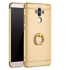 Coque Bumper Luxe Metal et Plastique Etui Housse avec Support Bague Anneau A01 pour Huawei Mate 9 Or