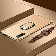 Coque Bumper Luxe Metal et Plastique Etui Housse avec Support Bague Anneau A01 pour Huawei P Smart Z (2019) Or