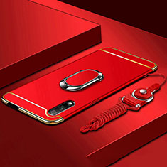 Coque Bumper Luxe Metal et Plastique Etui Housse avec Support Bague Anneau A01 pour Huawei P Smart Z (2019) Rouge