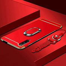 Coque Bumper Luxe Metal et Plastique Etui Housse avec Support Bague Anneau A01 pour Huawei Y9s Rouge